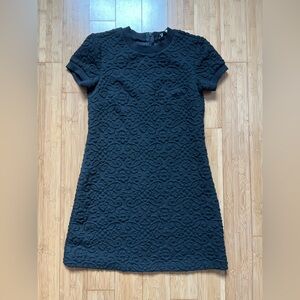 Zara Black Texture Pattern Womens Dress